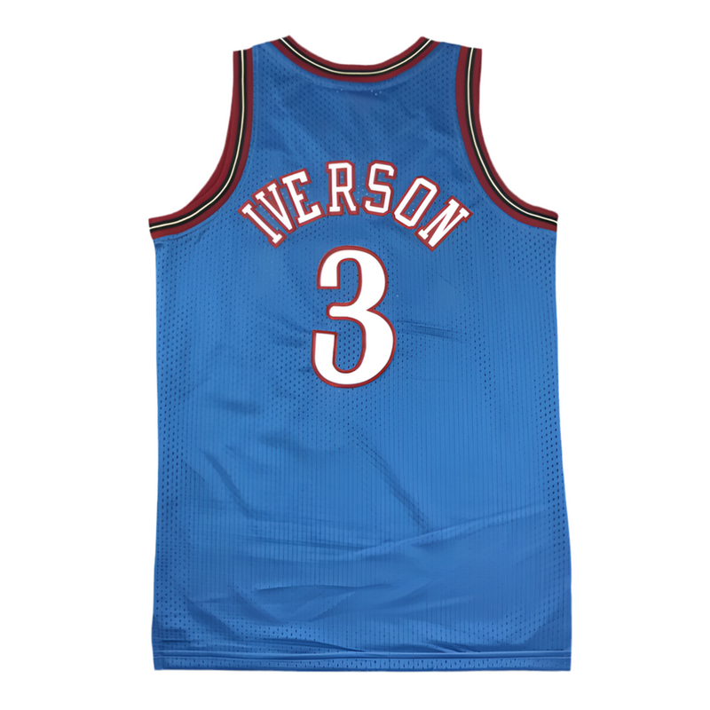 Jersey NBA Mitchell & Ness Philadelphia 76ers Road 2000-01 Allen Iverson Azul