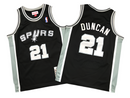 Jersey NBA Tim Duncan San Antonio Spurs Hardwood Classics 1998-99 Authentic preto