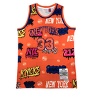 Jersey NBA New York Knicks Icon Edição Especial 2022/23 laranja