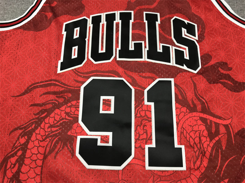 Jarsey NBA Men's Mitchell & Ness Dennis Rodman Red Chicago Bulls 1997/98 Hardwood Classics
