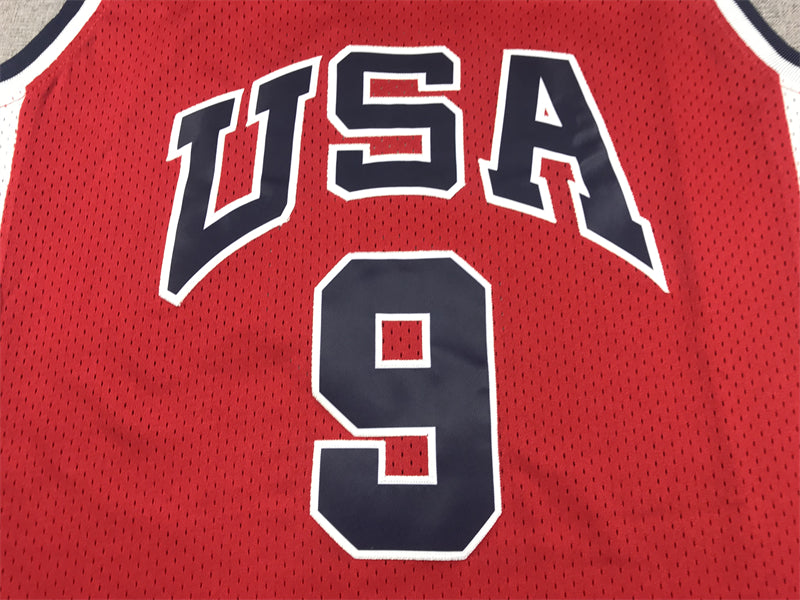 Jersey NBA Michael Jordan USA Basketball Mitchell & Ness 1984 retro Vermelho