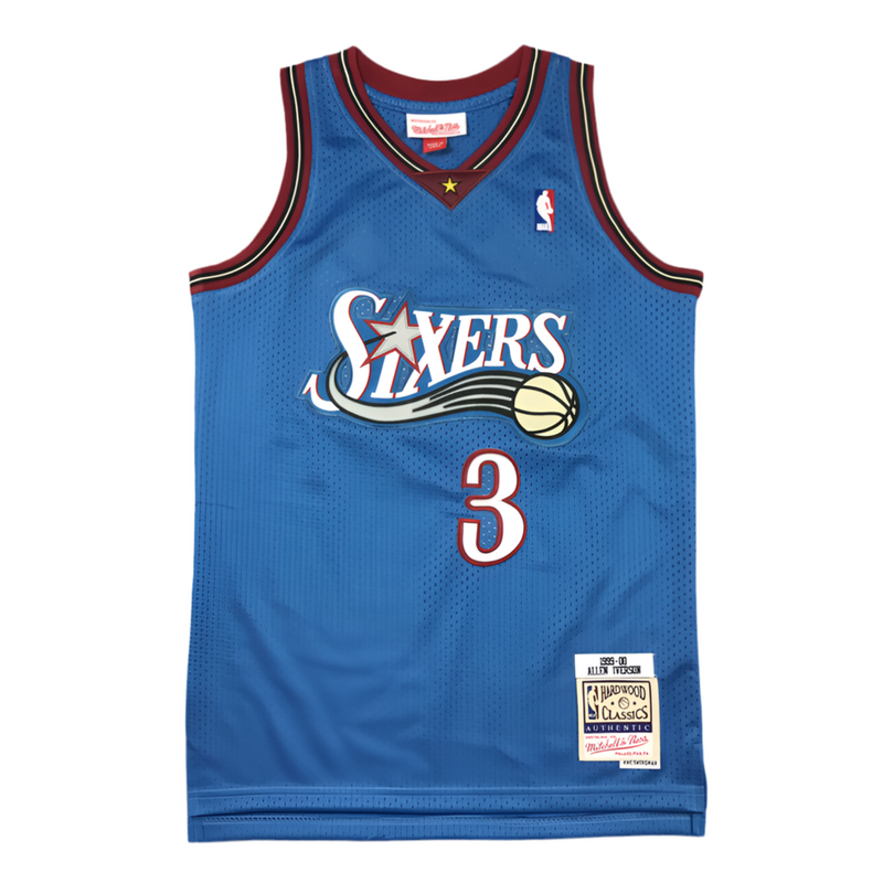 Jersey NBA Mitchell & Ness Philadelphia 76ers Road 2000-01 Allen Iverson Azul