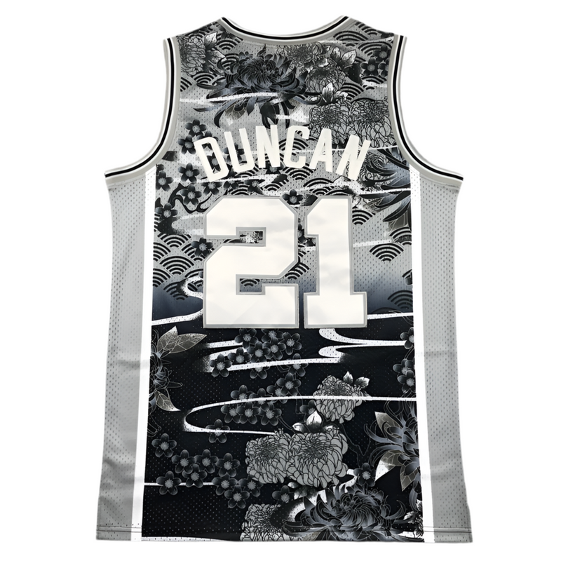 Jersey NBA Tim Duncan 21 San Antonio Spurs 1998-99 Mitchell and Ness Swingman Asian Heritage