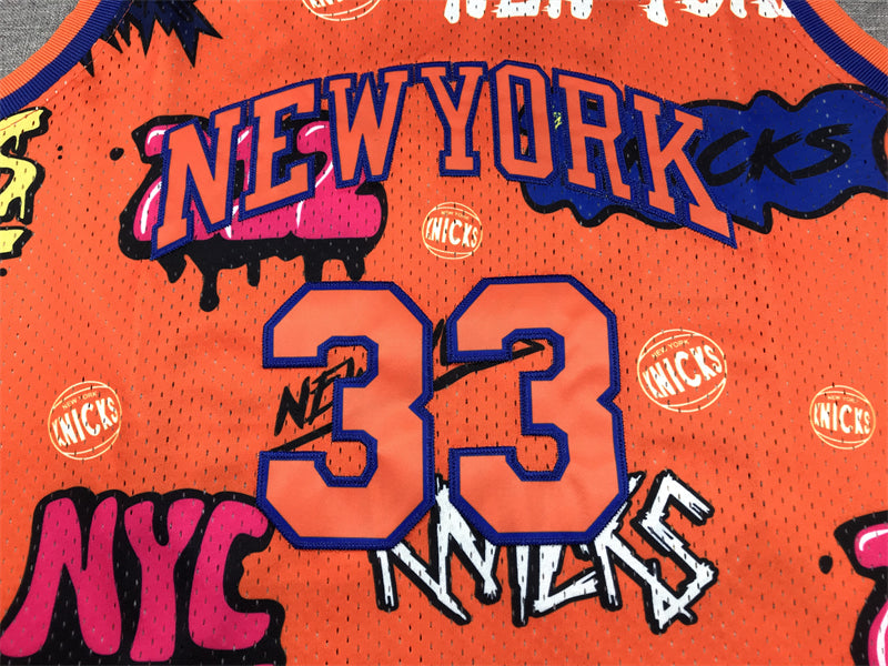 Jersey NBA New York Knicks Icon Edição Especial 2022/23 laranja