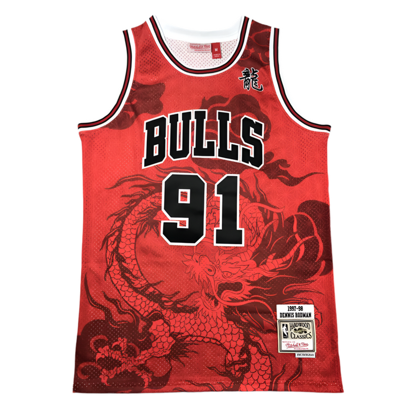 Jarsey NBA Men's Mitchell & Ness Dennis Rodman Red Chicago Bulls 1997/98 Hardwood Classics