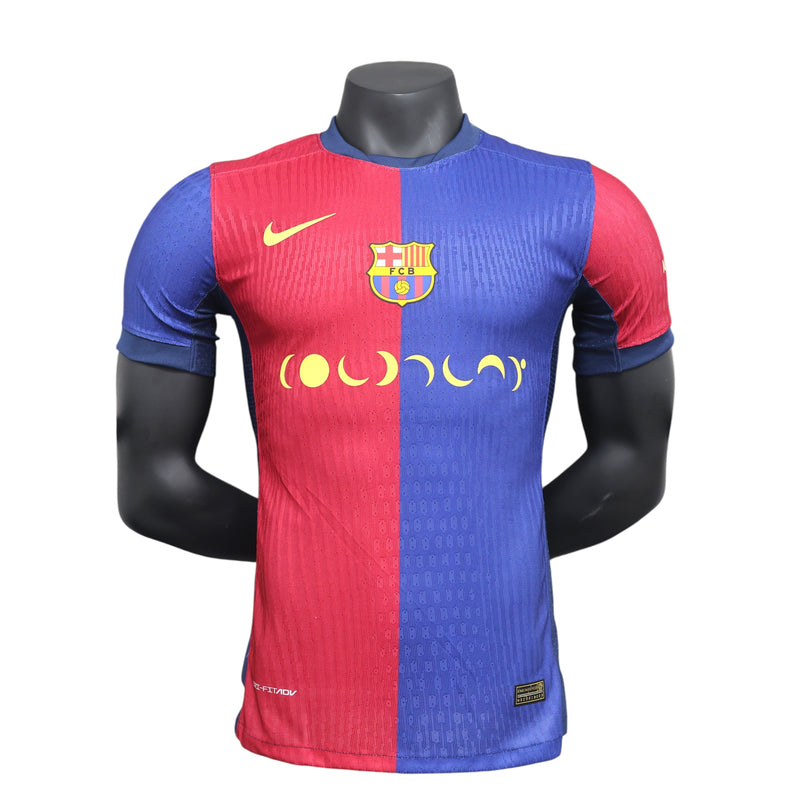 Camisola Barcelona 24/25 COLDPLAY - Masculina - Modelo Player - Azul