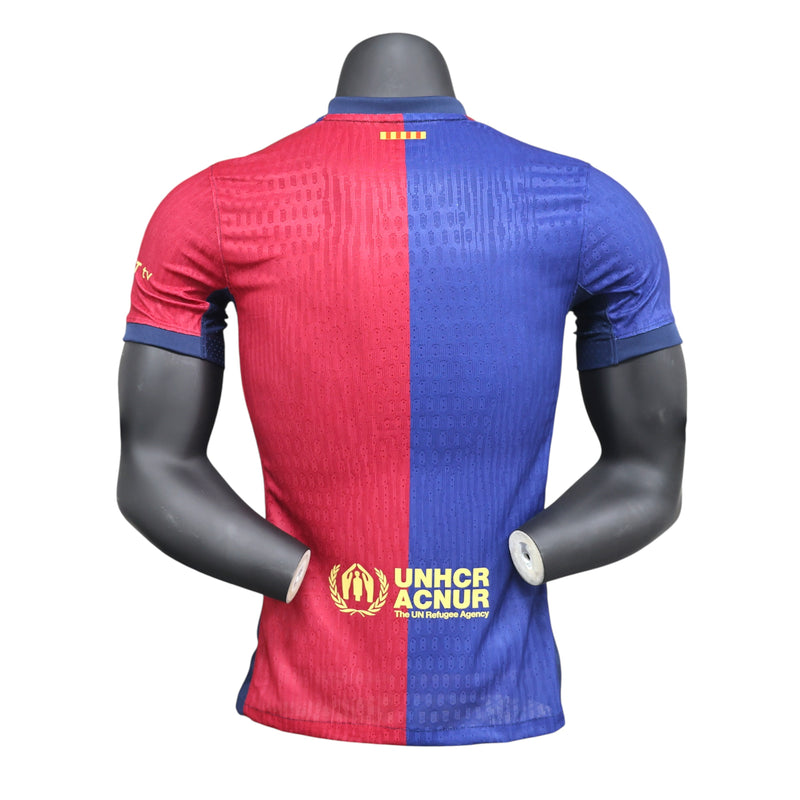 Camisola Barcelona 24/25 COLDPLAY - Masculina - Modelo Player - Azul