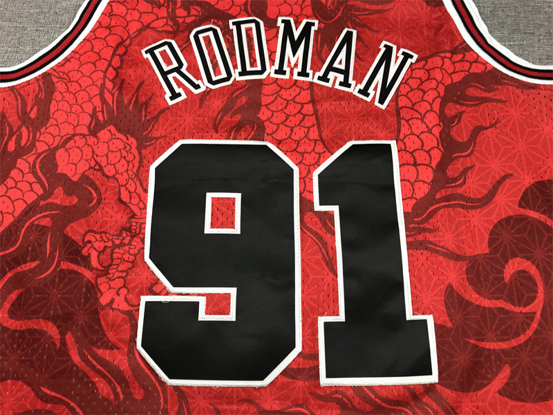 Jarsey NBA Men's Mitchell & Ness Dennis Rodman Red Chicago Bulls 1997/98 Hardwood Classics