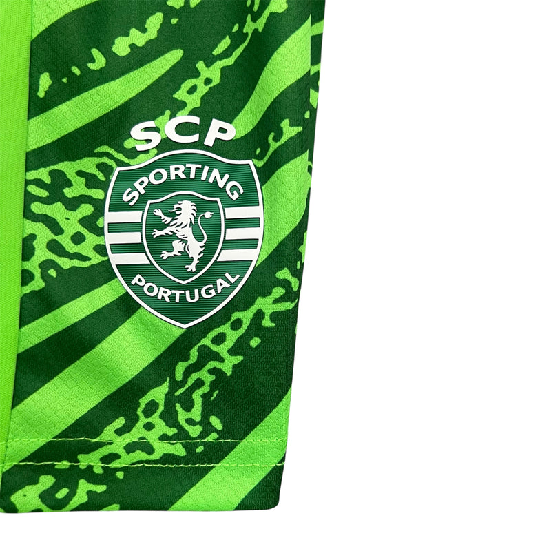 Conjunto Kit Infantil Sporting Guarda Redes Verde 25/26