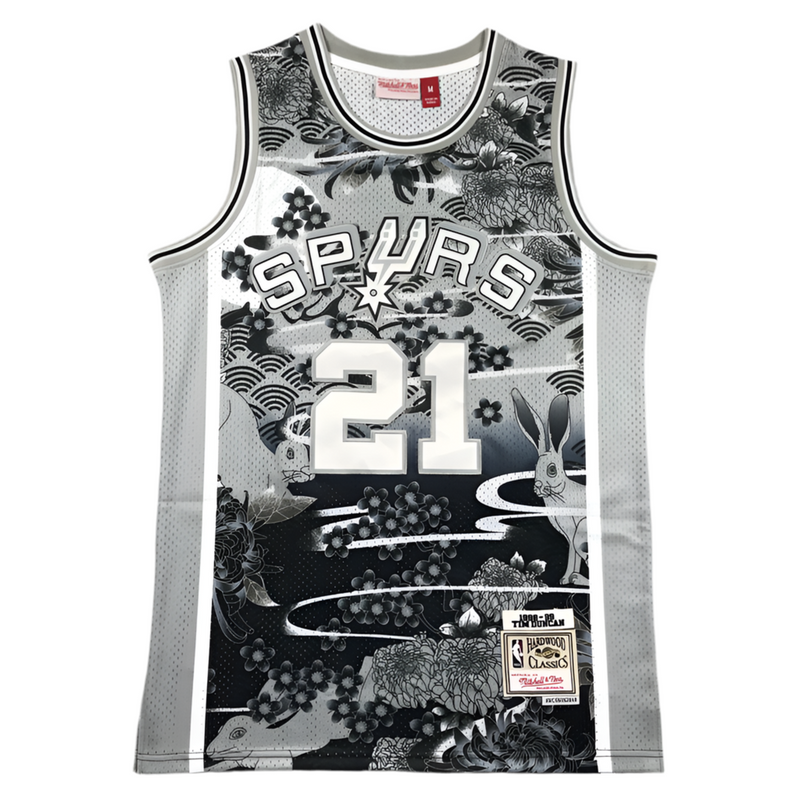 Jersey NBA Tim Duncan 21 San Antonio Spurs 1998-99 Mitchell and Ness Swingman Asian Heritage