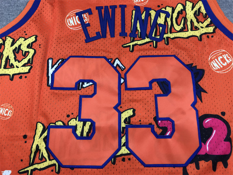 Jersey NBA New York Knicks Icon Edição Especial 2022/23 laranja