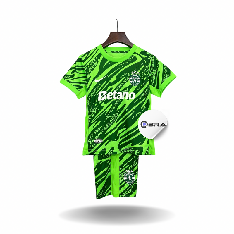 Conjunto Kit Infantil Sporting Guarda Redes Verde 25/26