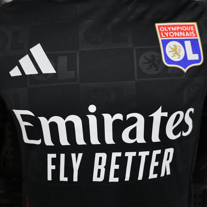 Camisola Olympique Lyon Adidas II 24/25 Versão Jogador Preta