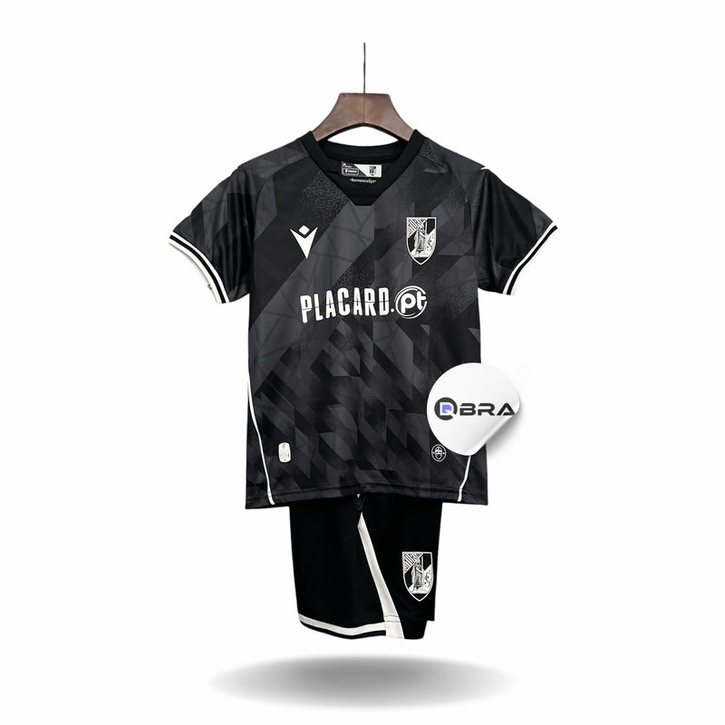 Conjunto Kit Criança Vitória Sc Alternativo 25/26 preto