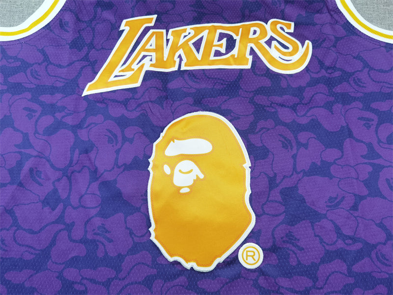 Jersey NBA BAPE x Mitchell & Ness Lakers ABC