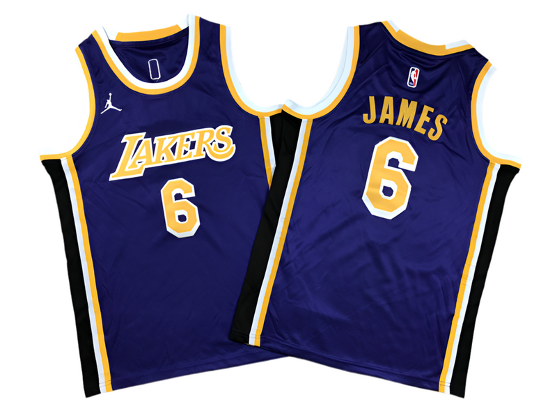 Jersey NBA Los Angeles Lakers LeBron James 2023 Purple