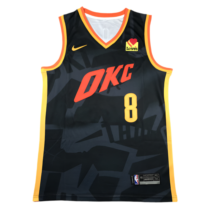 Jarsey NBA Oklahoma Thunder jordan edition shai Preta