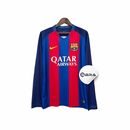 Camisola FC Barcelona 2016/17 - Manga Longa - Retrô