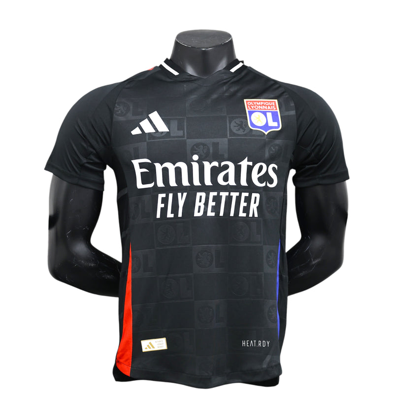 Camisola Olympique Lyon Adidas II 24/25 Versão Jogador Preta